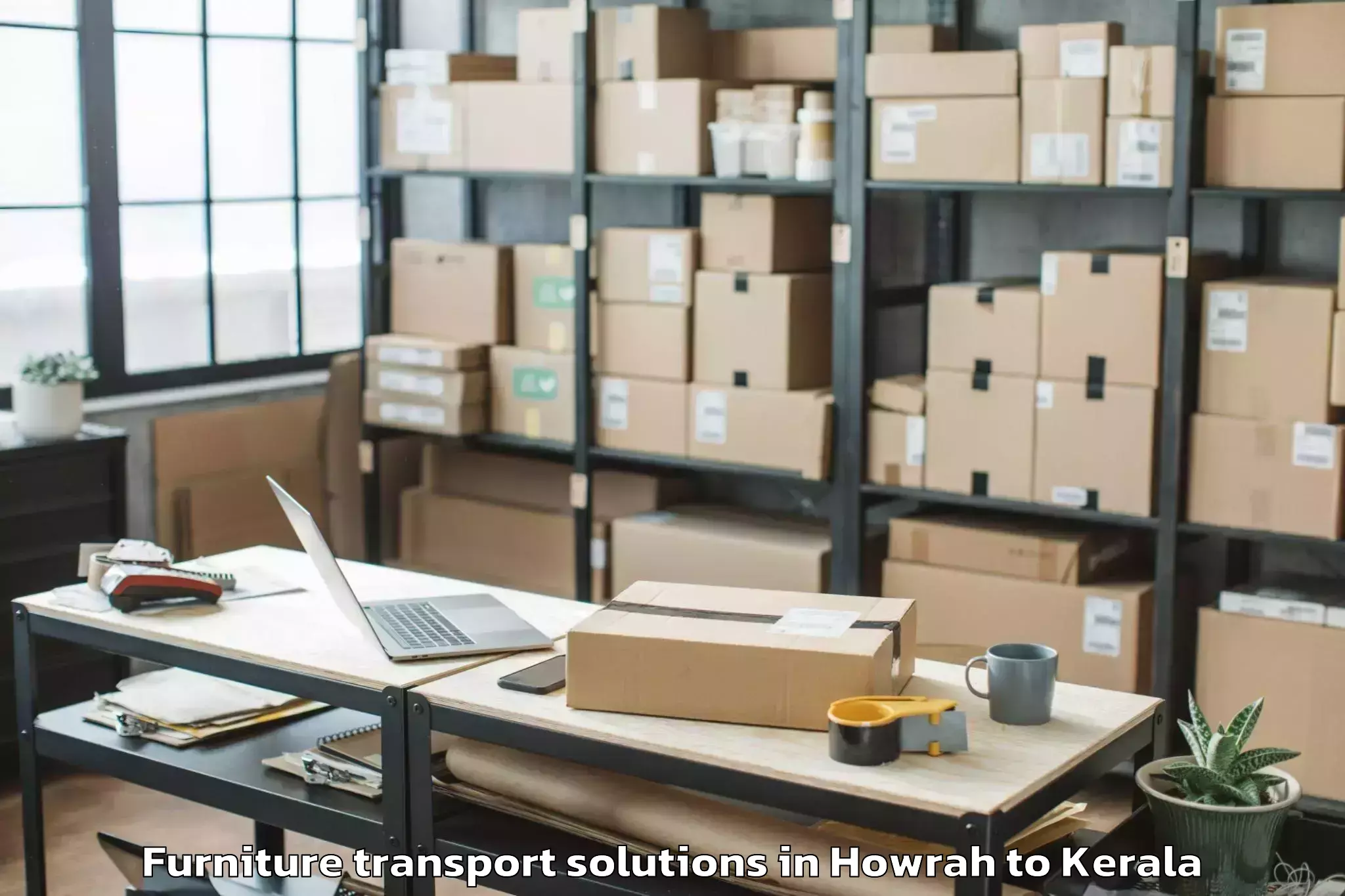 Affordable Howrah to Ayoor Furniture Transport Solutions